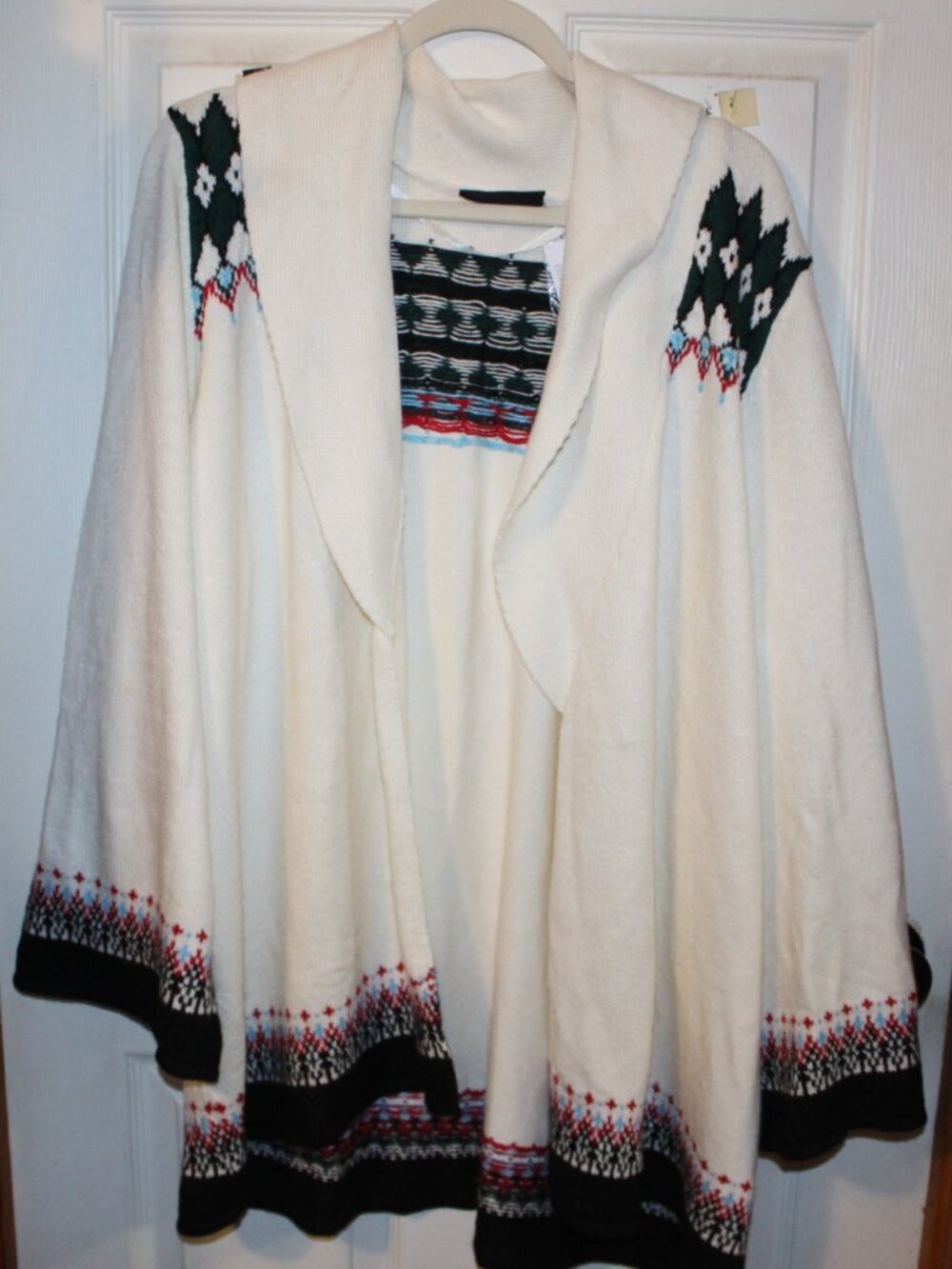 NWT Lane Bryant western style open front sweater 26/28 Stunning!